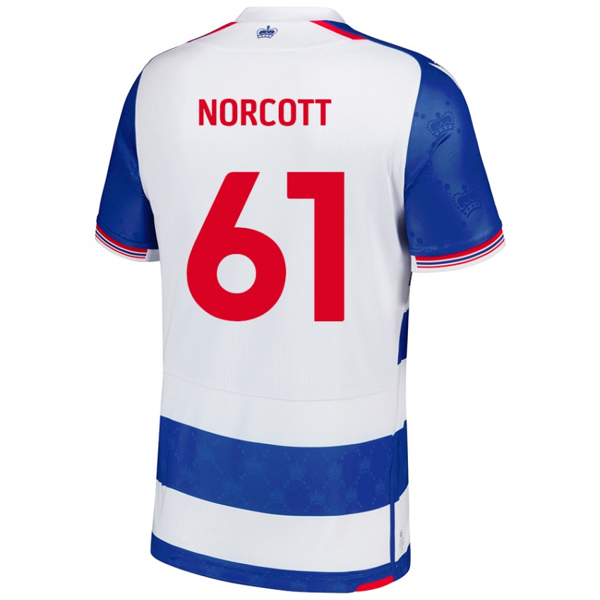 Niño Camiseta Tom Norcott #61 Azul Blanco 1ª Equipación 2024/25 La Camisa