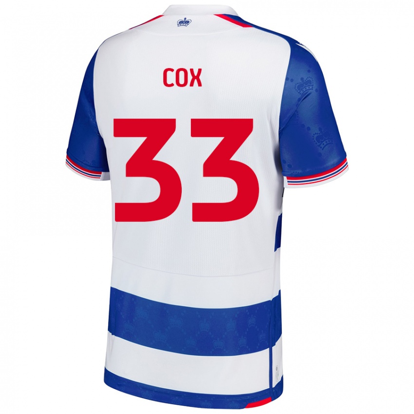 Niño Camiseta Bella Cox #33 Azul Blanco 1ª Equipación 2024/25 La Camisa