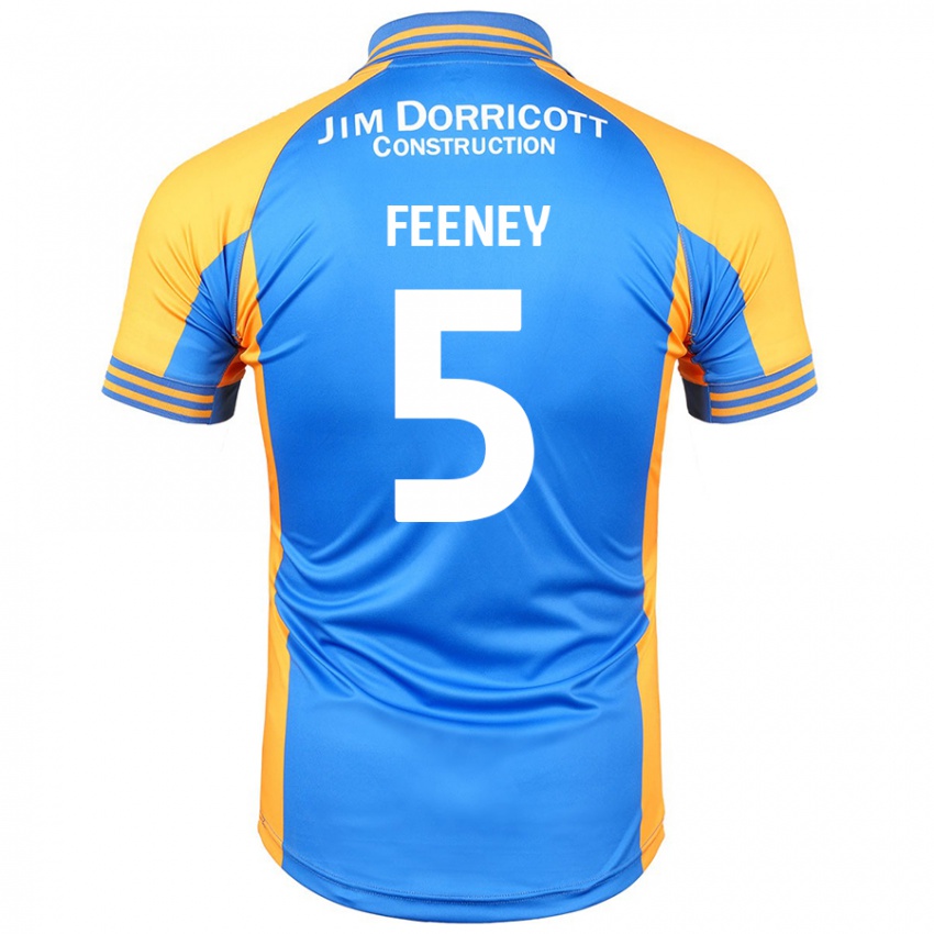 Niño Camiseta Morgan Feeney #5 Azul Ámbar 1ª Equipación 2024/25 La Camisa