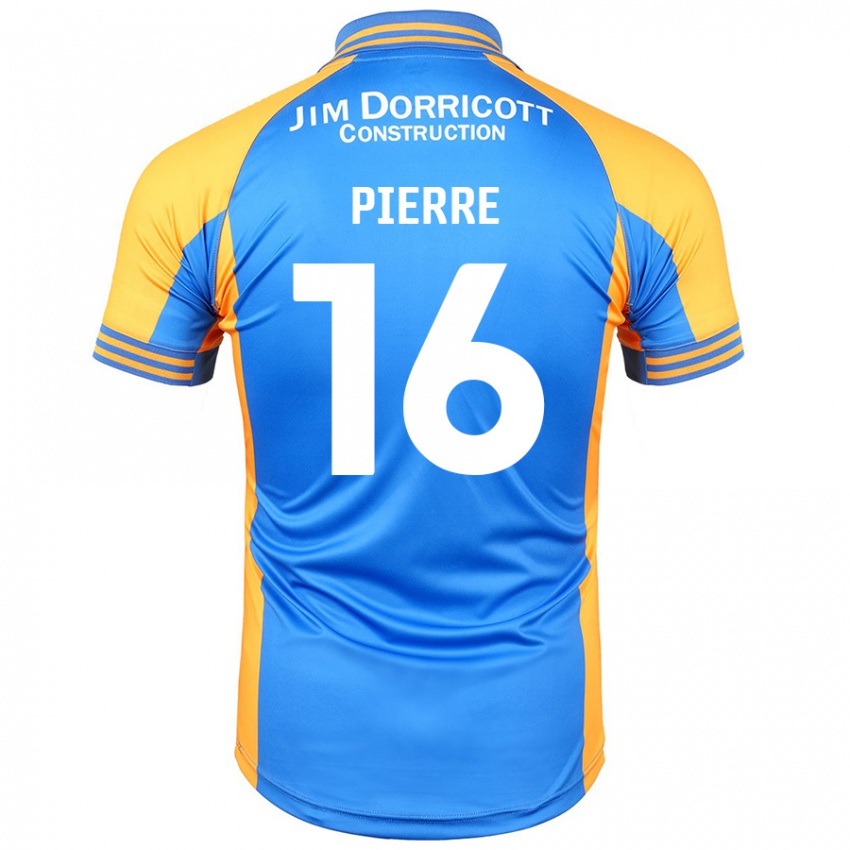 Niño Camiseta Aaron Pierre #16 Azul Ámbar 1ª Equipación 2024/25 La Camisa