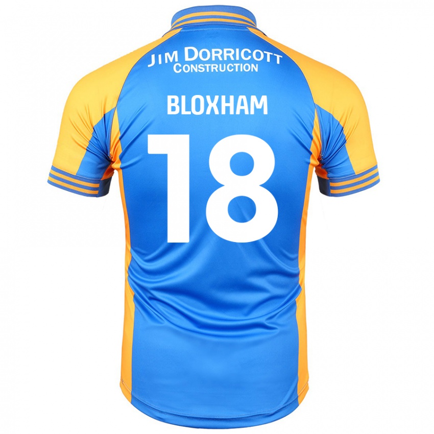 Niño Camiseta Tom Bloxham #18 Azul Ámbar 1ª Equipación 2024/25 La Camisa