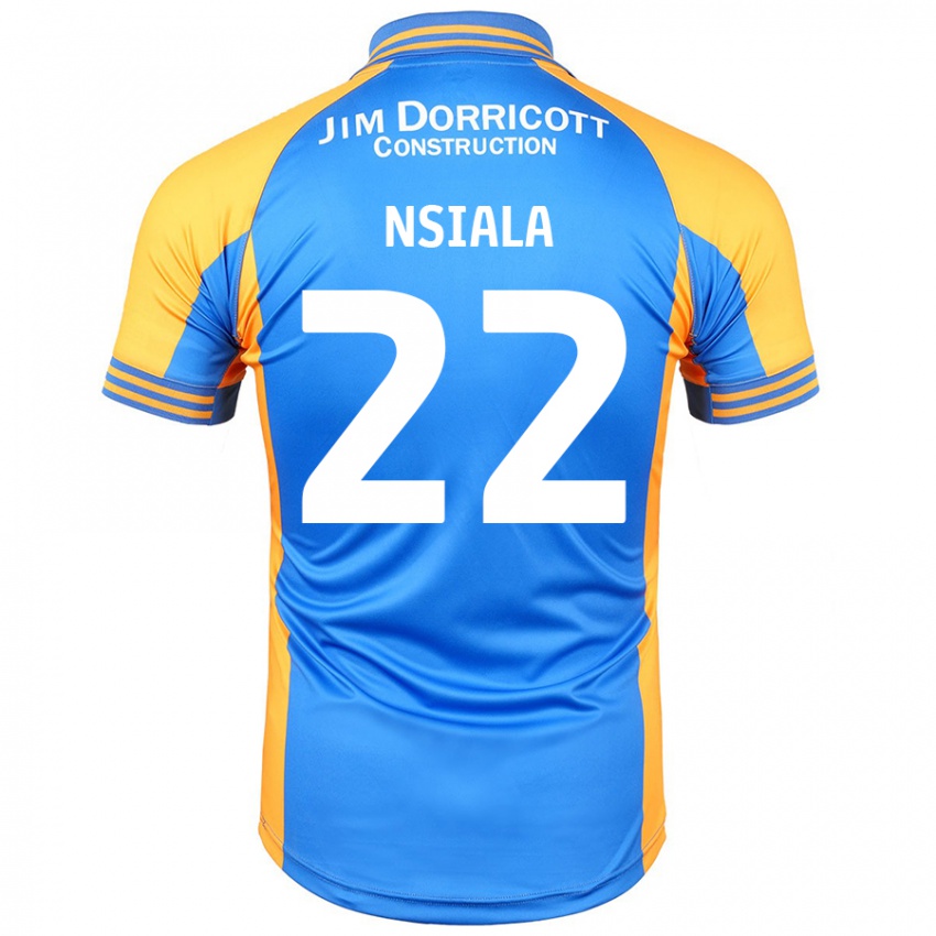 Niño Camiseta Toto Nsiala #22 Azul Ámbar 1ª Equipación 2024/25 La Camisa