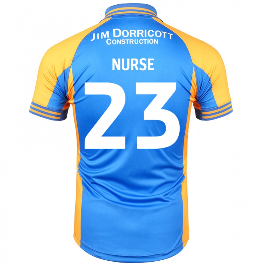 Niño Camiseta George Nurse #23 Azul Ámbar 1ª Equipación 2024/25 La Camisa