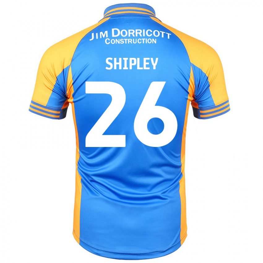 Niño Camiseta Jordan Shipley #26 Azul Ámbar 1ª Equipación 2024/25 La Camisa