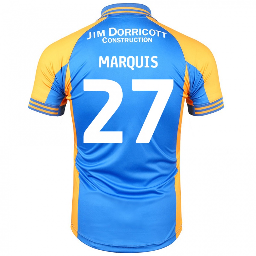 Niño Camiseta John Marquis #27 Azul Ámbar 1ª Equipación 2024/25 La Camisa