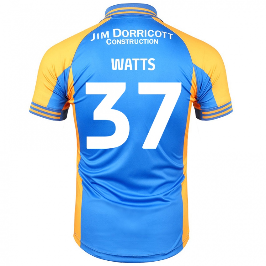 Niño Camiseta Harvey Watts #37 Azul Ámbar 1ª Equipación 2024/25 La Camisa