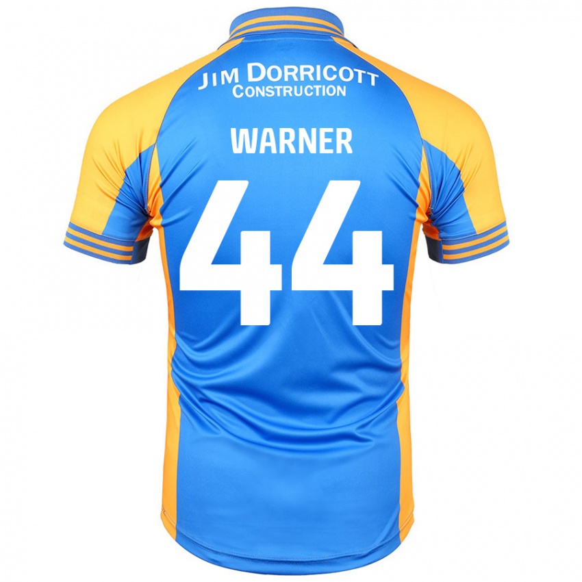 Niño Camiseta James Warner #44 Azul Ámbar 1ª Equipación 2024/25 La Camisa