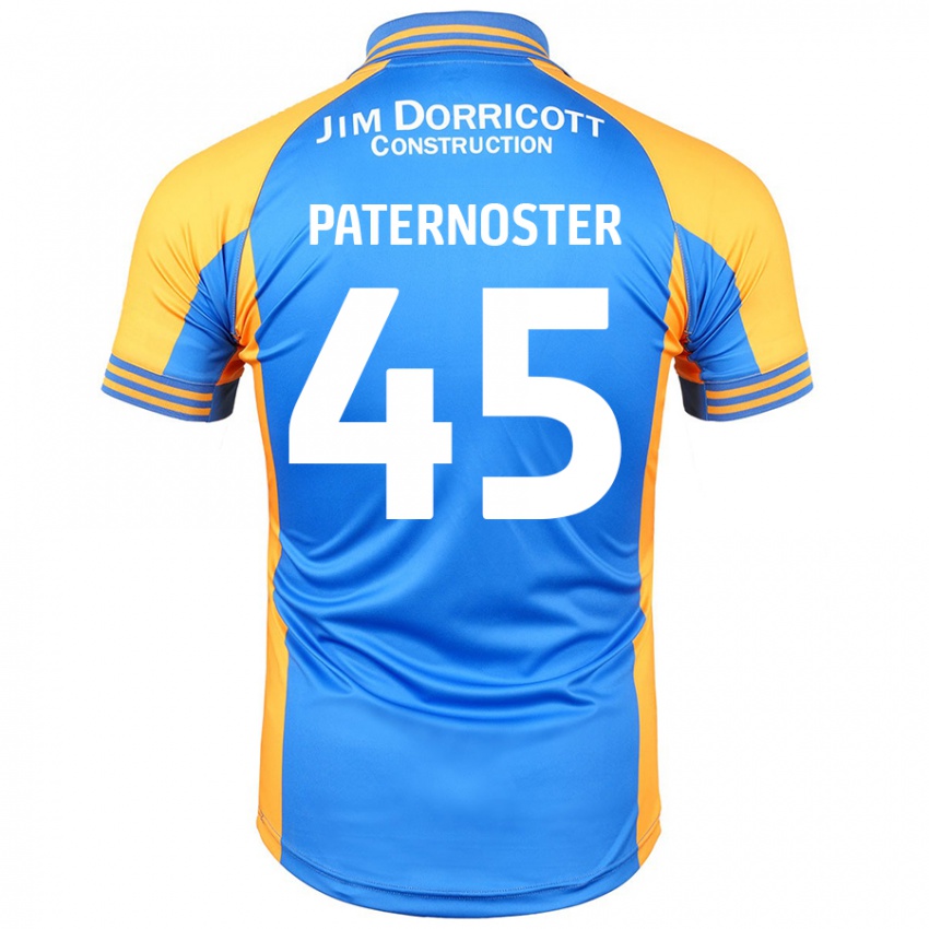 Niño Camiseta Vladimir Paternoster #45 Azul Ámbar 1ª Equipación 2024/25 La Camisa