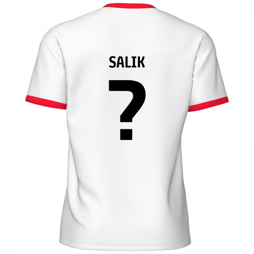 Niño Camiseta Tanil Salik #0 Blanco Rojo 1ª Equipación 2024/25 La Camisa