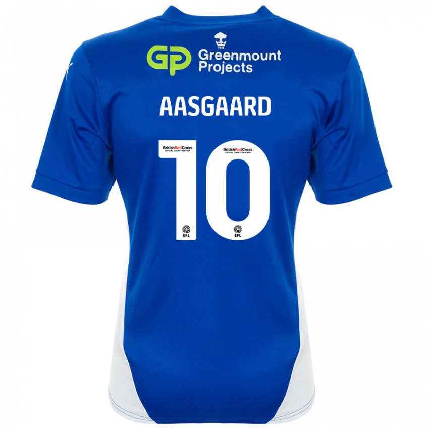 Niño Camiseta Thelo Aasgaard #10 Azul Blanco 1ª Equipación 2024/25 La Camisa