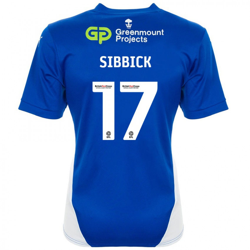 Niño Camiseta Toby Sibbick #17 Azul Blanco 1ª Equipación 2024/25 La Camisa