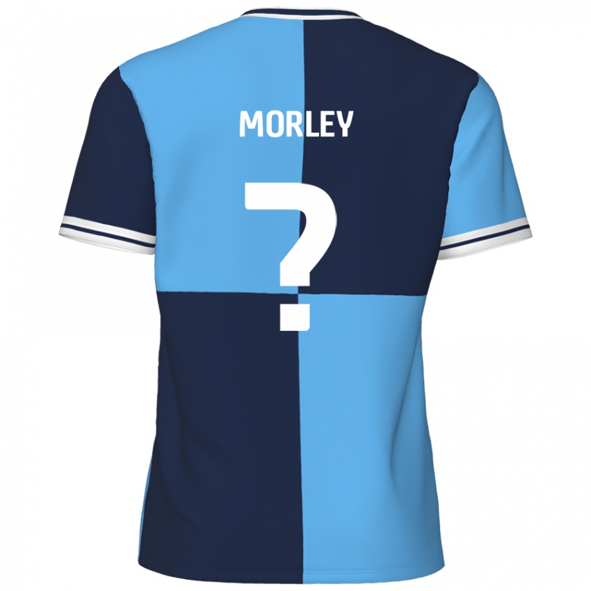 Niño Camiseta Aaron Morley #0 Azul Cielo Azul Oscuro 1ª Equipación 2024/25 La Camisa