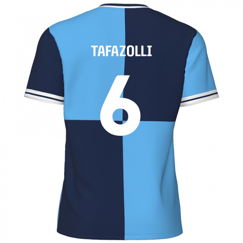 Niño Camiseta Ryan Tafazolli #6 Azul Cielo Azul Oscuro 1ª Equipación 2024/25 La Camisa