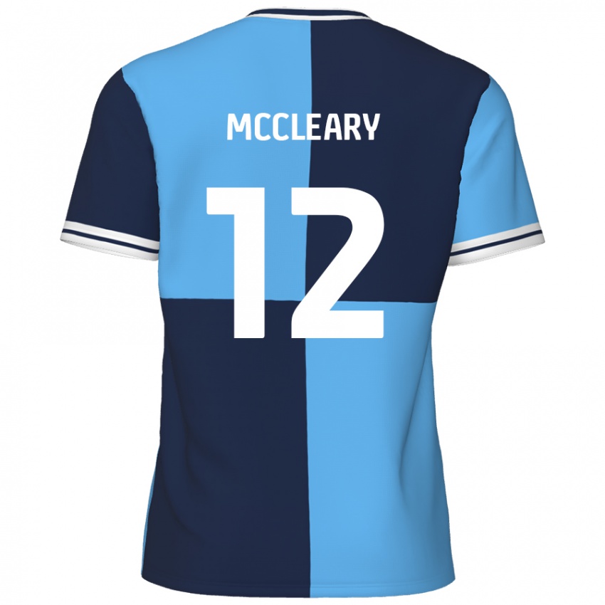 Niño Camiseta Garath Mccleary #12 Azul Cielo Azul Oscuro 1ª Equipación 2024/25 La Camisa