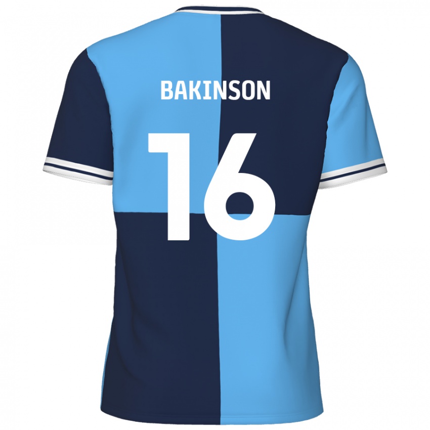 Niño Camiseta Tyreeq Bakinson #16 Azul Cielo Azul Oscuro 1ª Equipación 2024/25 La Camisa