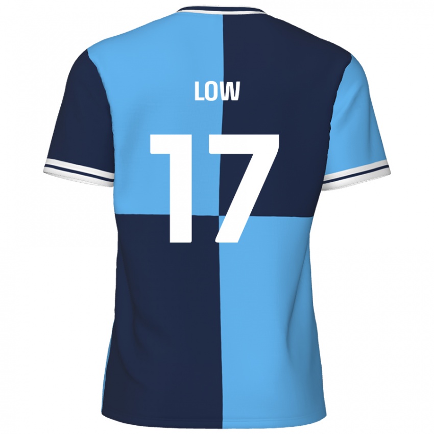 Niño Camiseta Joe Low #17 Azul Cielo Azul Oscuro 1ª Equipación 2024/25 La Camisa