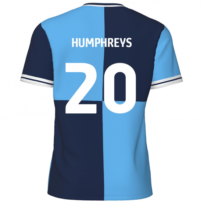 Niño Camiseta Cameron Humphreys #20 Azul Cielo Azul Oscuro 1ª Equipación 2024/25 La Camisa