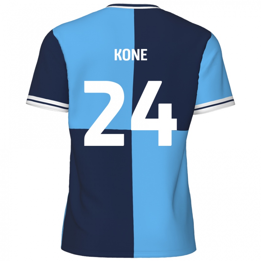 Niño Camiseta Richard Kone #24 Azul Cielo Azul Oscuro 1ª Equipación 2024/25 La Camisa