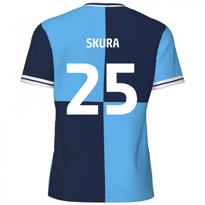 Niño Camiseta Declan Skura #25 Azul Cielo Azul Oscuro 1ª Equipación 2024/25 La Camisa