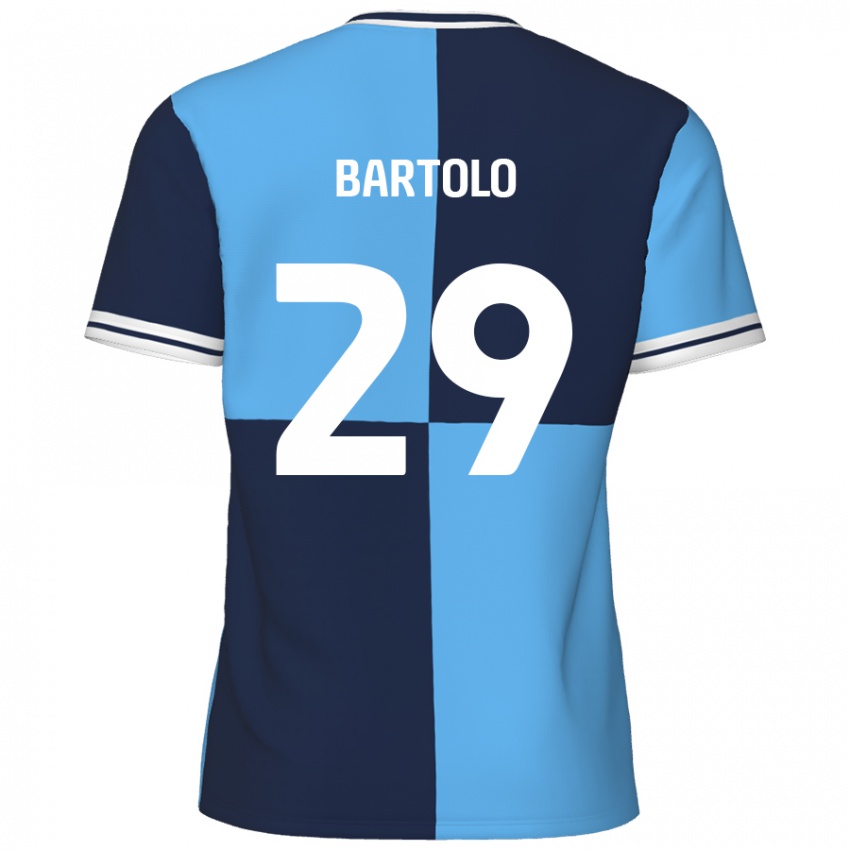 Niño Camiseta Jaiden Bartolo #29 Azul Cielo Azul Oscuro 1ª Equipación 2024/25 La Camisa