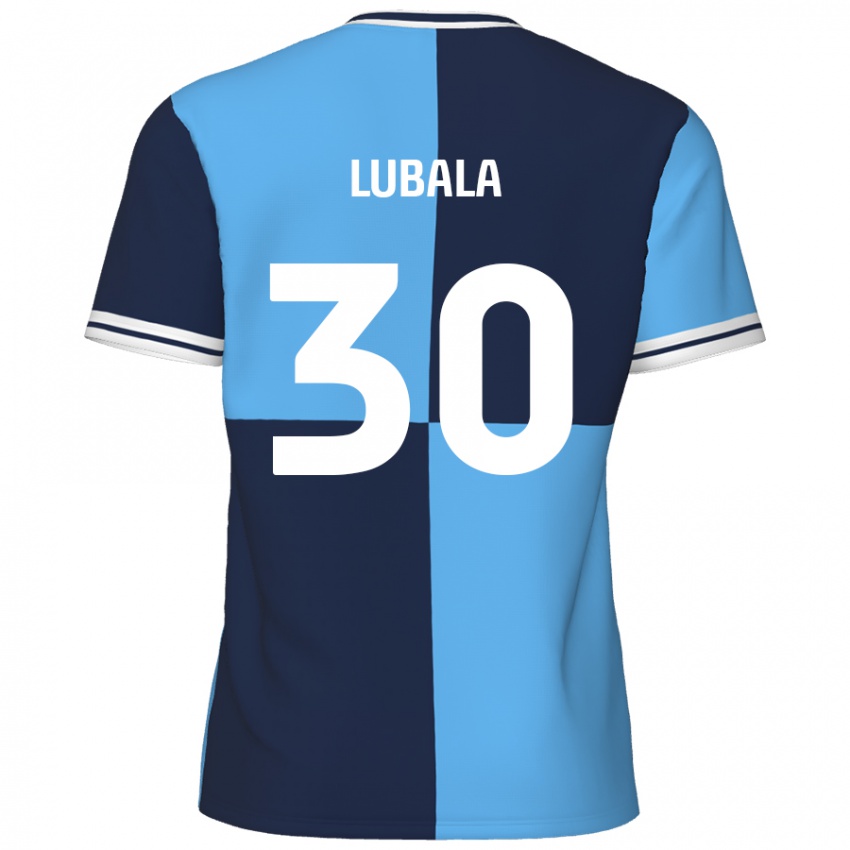 Niño Camiseta Bez Lubala #30 Azul Cielo Azul Oscuro 1ª Equipación 2024/25 La Camisa