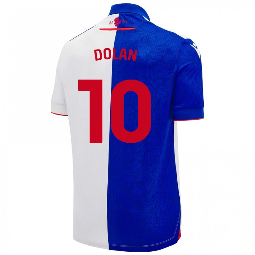 Niño Camiseta Tyrhys Dolan #10 Azul Cielo Blanco 1ª Equipación 2024/25 La Camisa