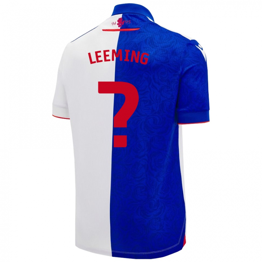 Niño Camiseta Bruce Leeming #0 Azul Cielo Blanco 1ª Equipación 2024/25 La Camisa