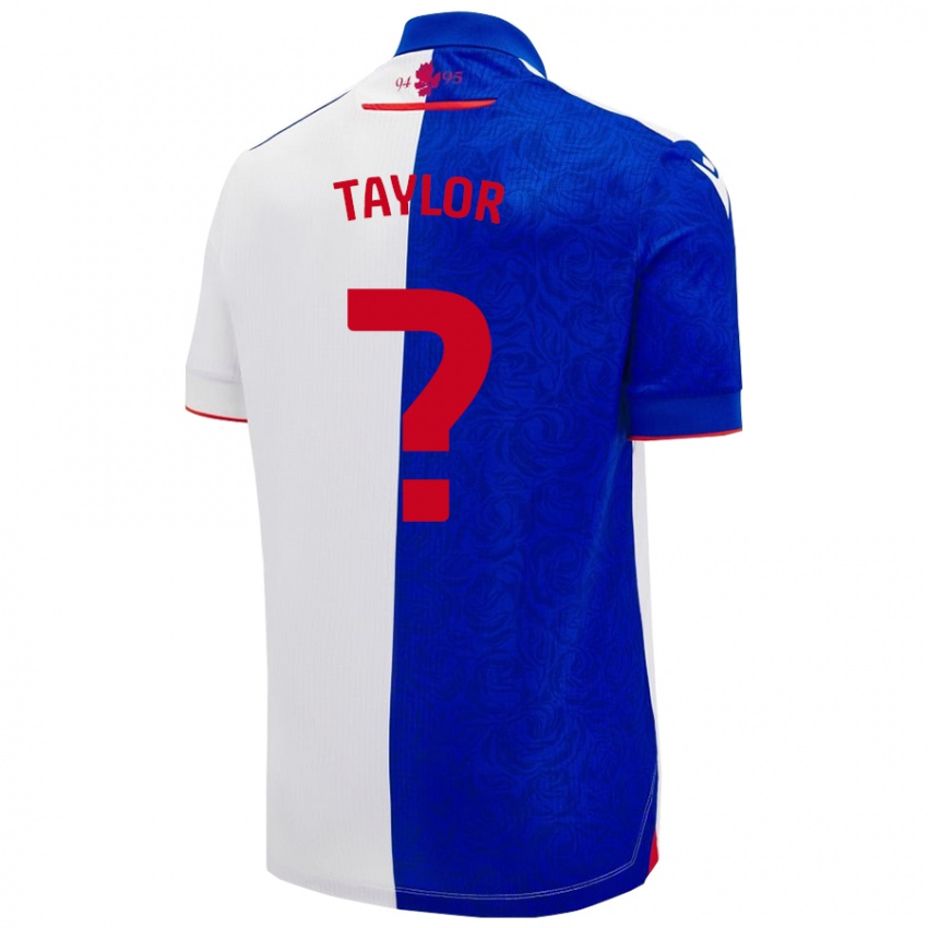 Niño Camiseta Bradley Taylor #0 Azul Cielo Blanco 1ª Equipación 2024/25 La Camisa