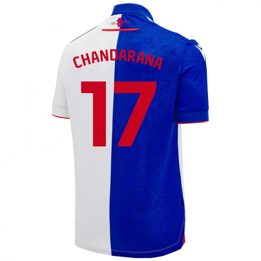 Niño Camiseta Millie Chandarana #17 Azul Cielo Blanco 1ª Equipación 2024/25 La Camisa