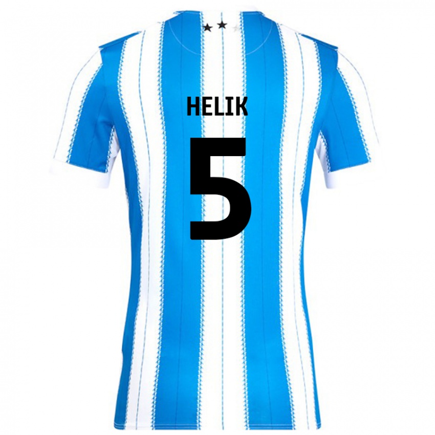 Niño Camiseta Michal Helik #5 Azul Blanco 1ª Equipación 2024/25 La Camisa