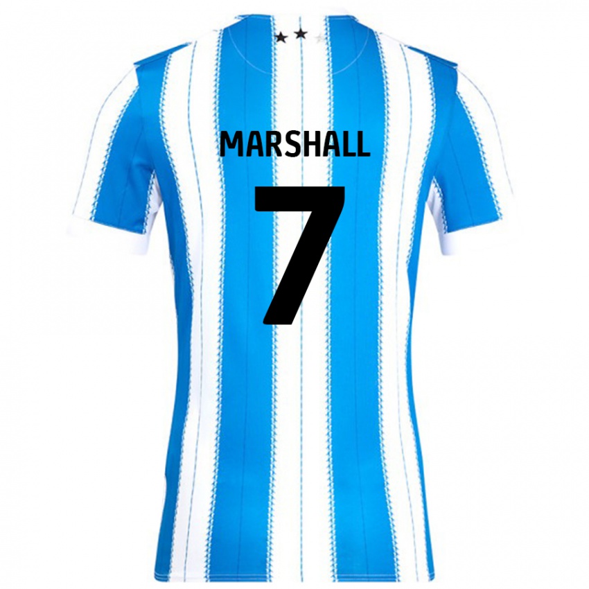 Niño Camiseta Callum Marshall #7 Azul Blanco 1ª Equipación 2024/25 La Camisa