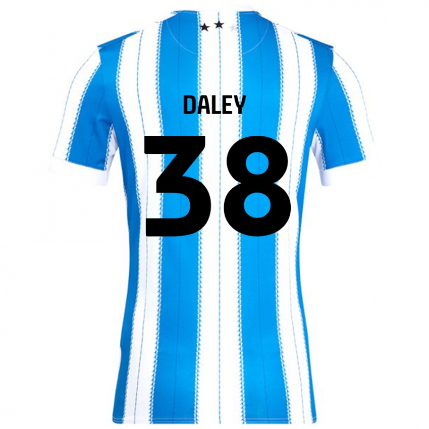 Niño Camiseta Luke Daley #38 Azul Blanco 1ª Equipación 2024/25 La Camisa