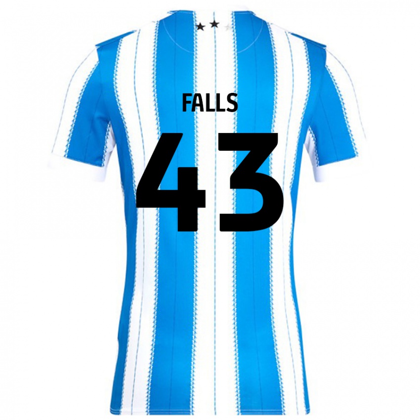 Niño Camiseta Conor Falls #43 Azul Blanco 1ª Equipación 2024/25 La Camisa