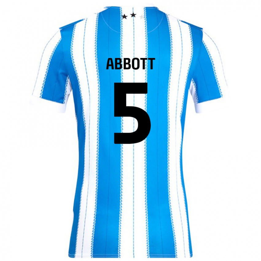 Niño Camiseta Vicky Abbott #5 Azul Blanco 1ª Equipación 2024/25 La Camisa