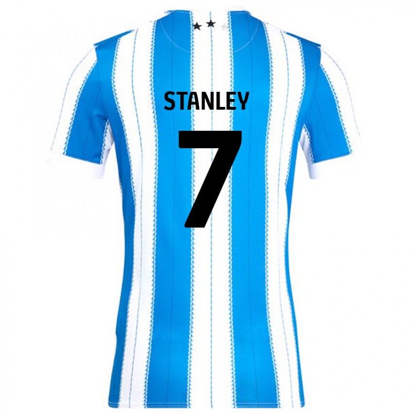 Niño Camiseta Katie Stanley #7 Azul Blanco 1ª Equipación 2024/25 La Camisa