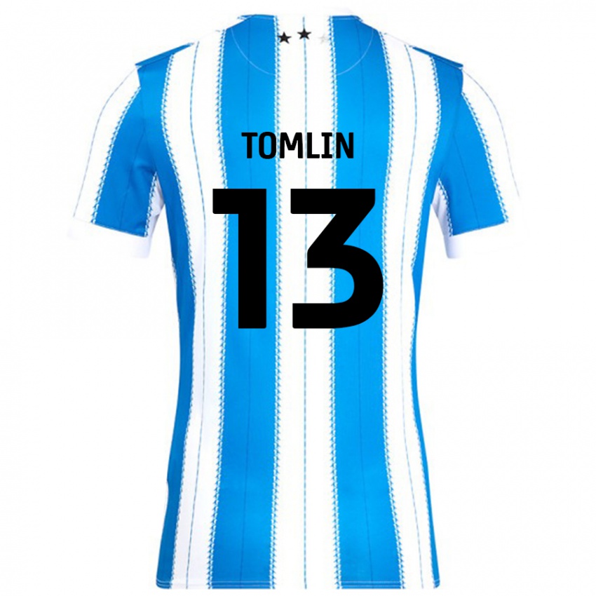 Niño Camiseta Phoebe Tomlin #13 Azul Blanco 1ª Equipación 2024/25 La Camisa