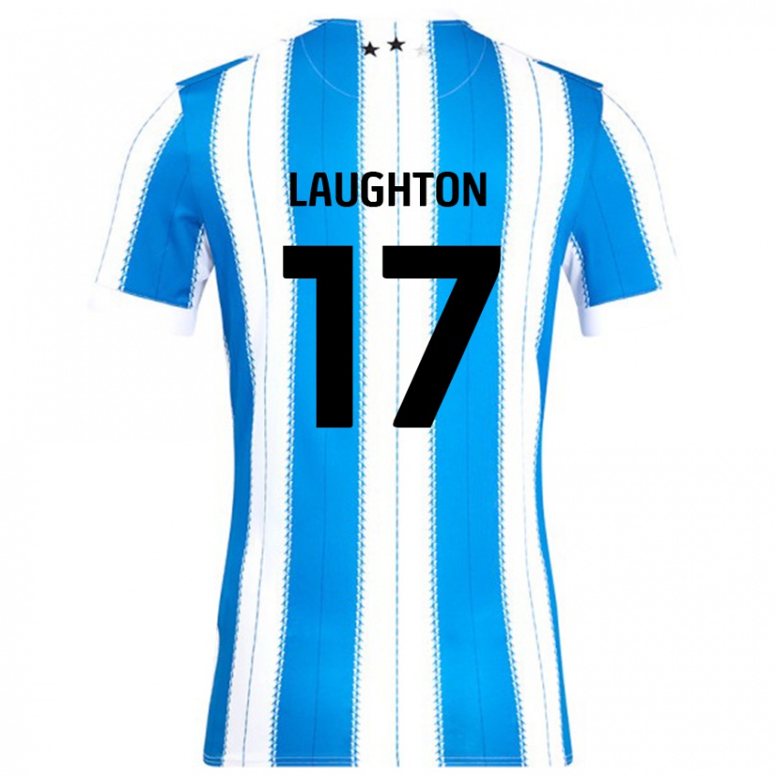 Niño Camiseta Zoe Laughton #17 Azul Blanco 1ª Equipación 2024/25 La Camisa