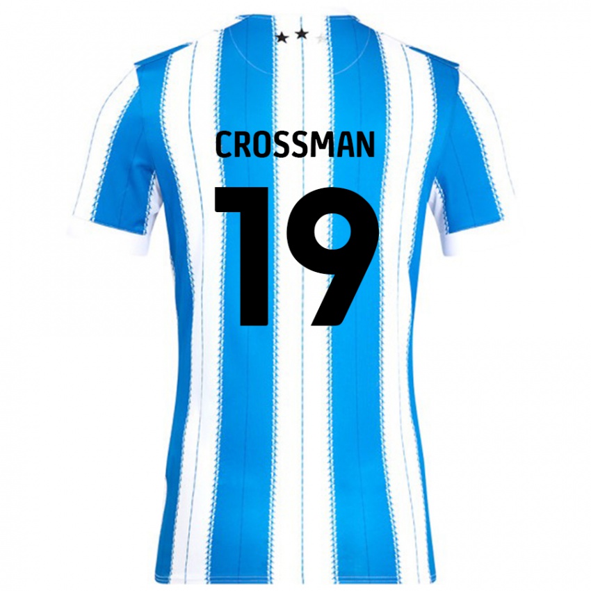 Niño Camiseta Paige Crossman #19 Azul Blanco 1ª Equipación 2024/25 La Camisa