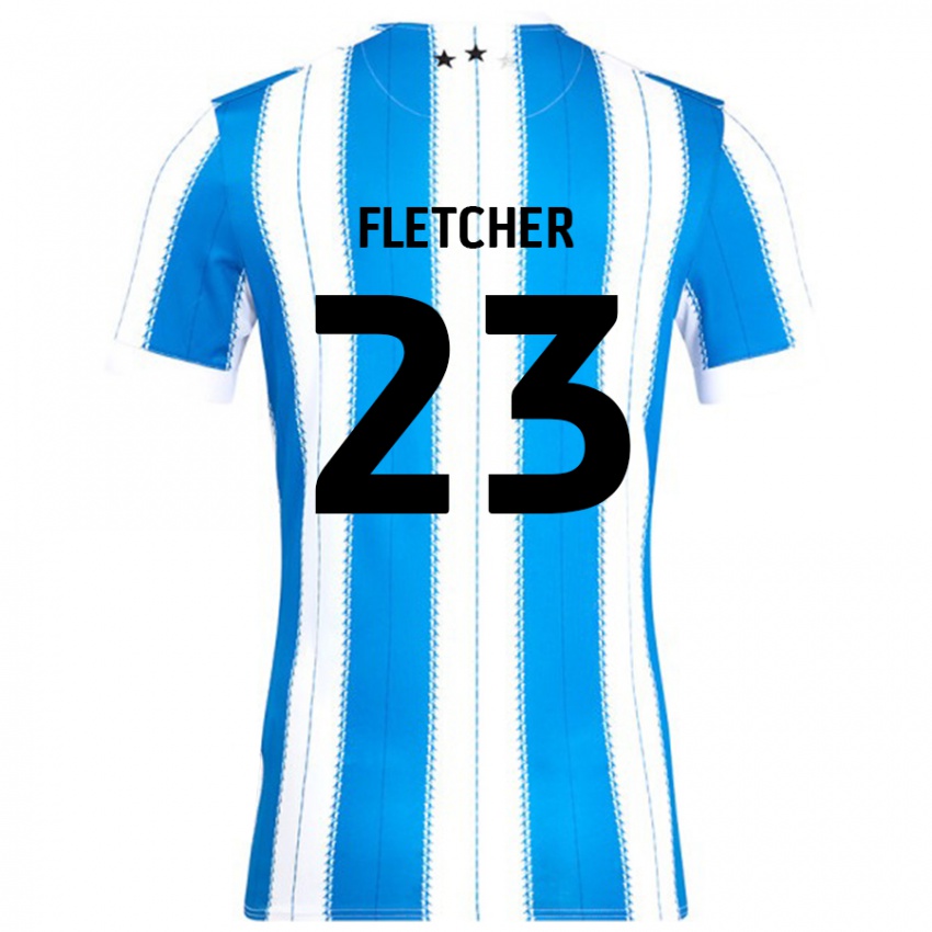 Niño Camiseta Serena Fletcher #23 Azul Blanco 1ª Equipación 2024/25 La Camisa