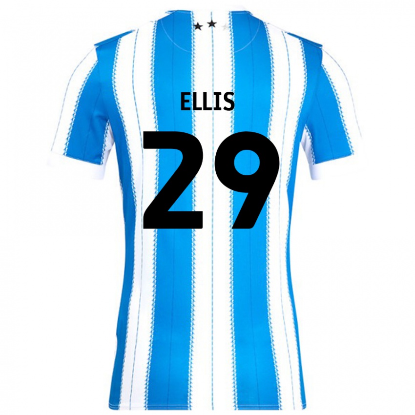 Niño Camiseta Molly Ellis #29 Azul Blanco 1ª Equipación 2024/25 La Camisa