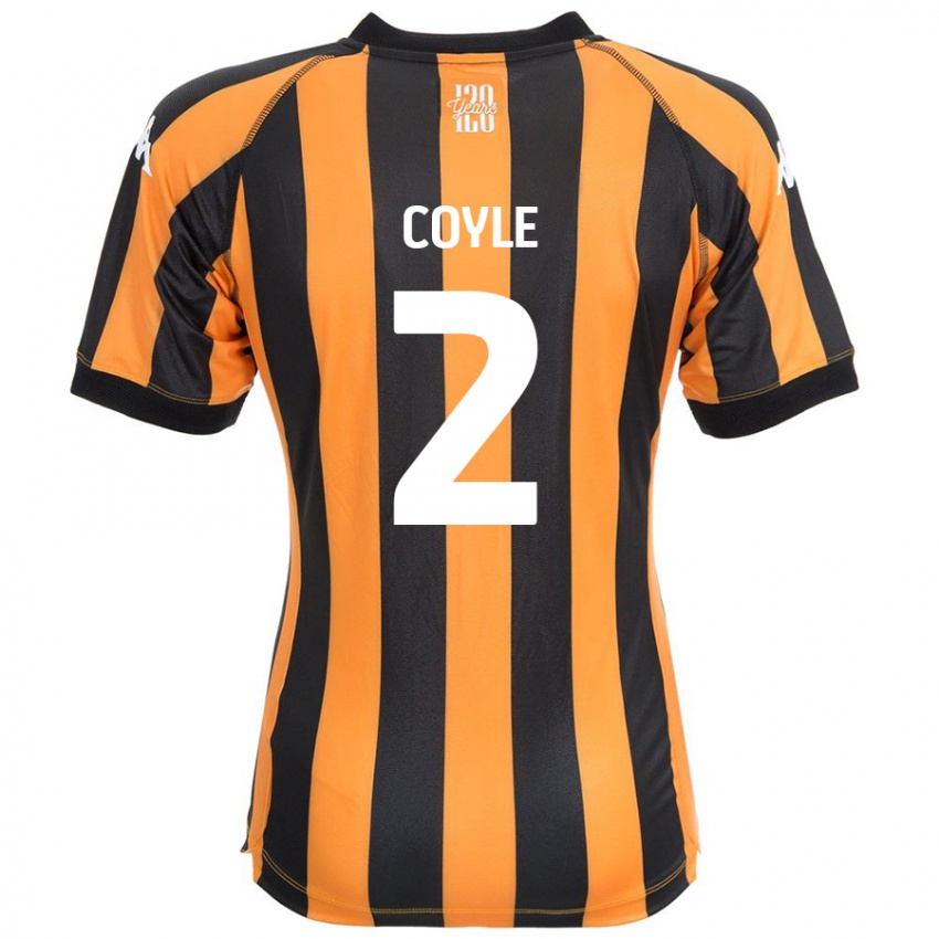 Niño Camiseta Lewie Coyle #2 Negro Ámbar 1ª Equipación 2024/25 La Camisa