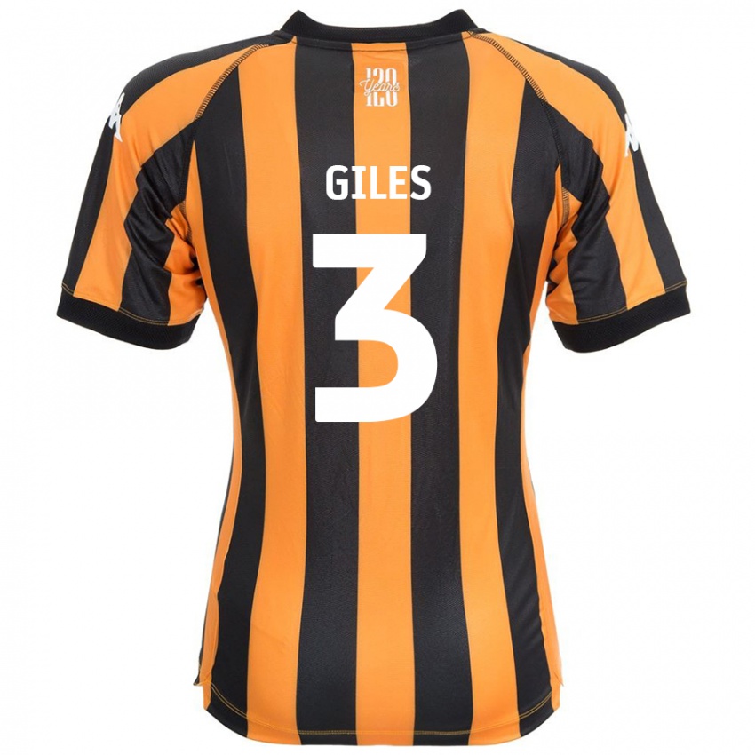 Niño Camiseta Ryan Giles #3 Negro Ámbar 1ª Equipación 2024/25 La Camisa