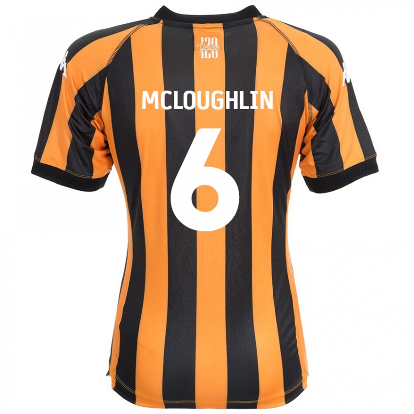 Niño Camiseta Sean Mcloughlin #6 Negro Ámbar 1ª Equipación 2024/25 La Camisa