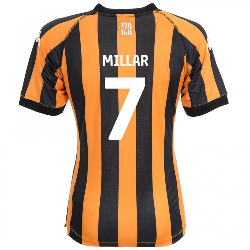 Niño Camiseta Liam Millar #7 Negro Ámbar 1ª Equipación 2024/25 La Camisa