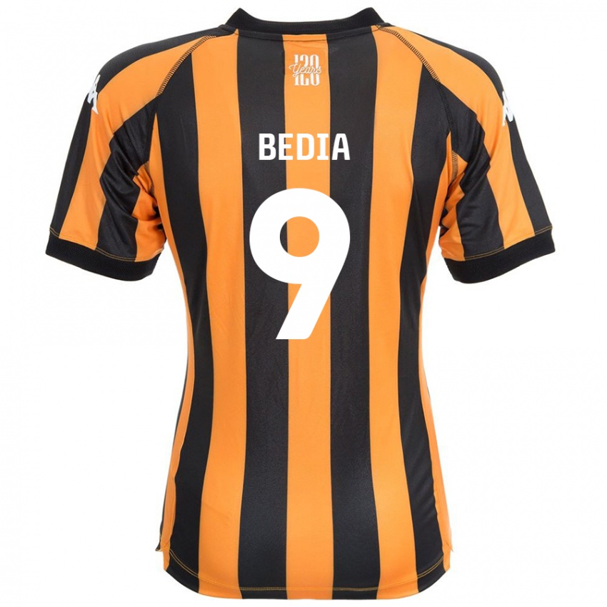 Niño Camiseta Chris Bedia #9 Negro Ámbar 1ª Equipación 2024/25 La Camisa