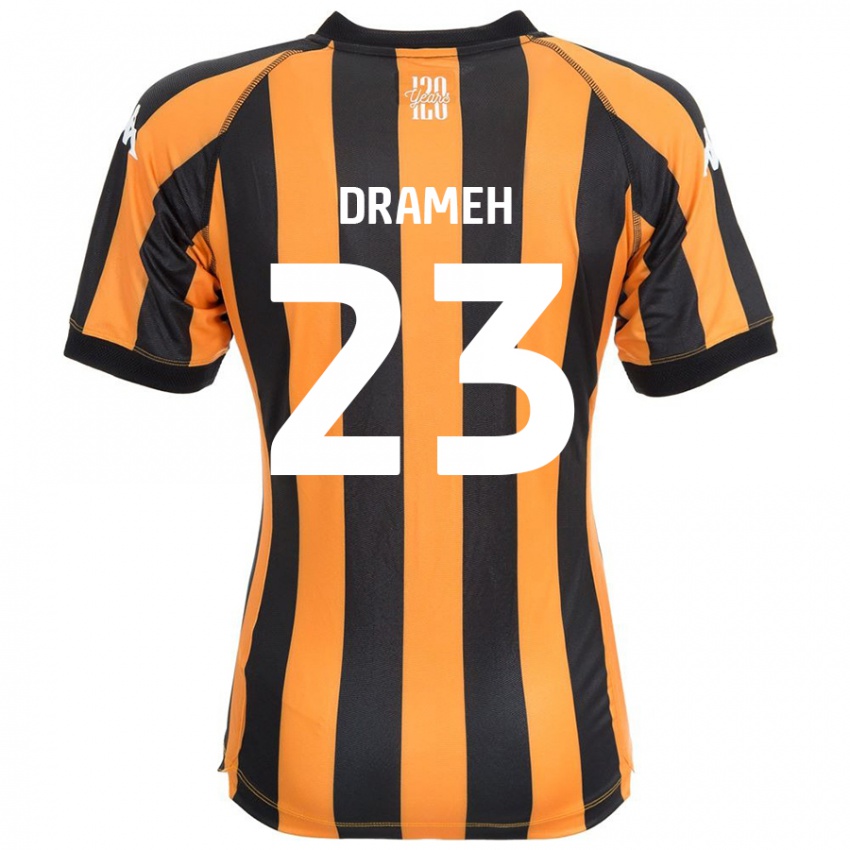 Niño Camiseta Cody Drameh #23 Negro Ámbar 1ª Equipación 2024/25 La Camisa