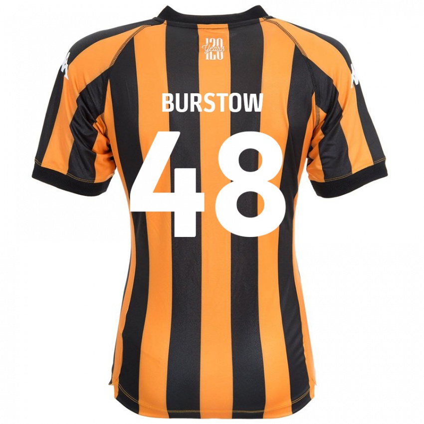 Niño Camiseta Mason Burstow #48 Negro Ámbar 1ª Equipación 2024/25 La Camisa