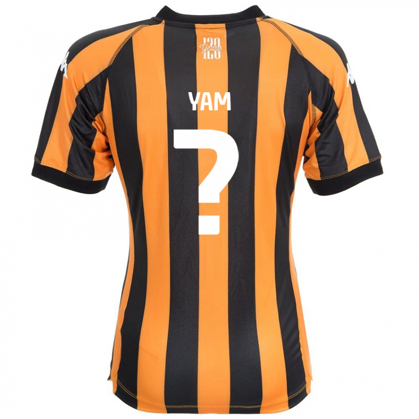 Niño Camiseta Callum Yam #0 Negro Ámbar 1ª Equipación 2024/25 La Camisa