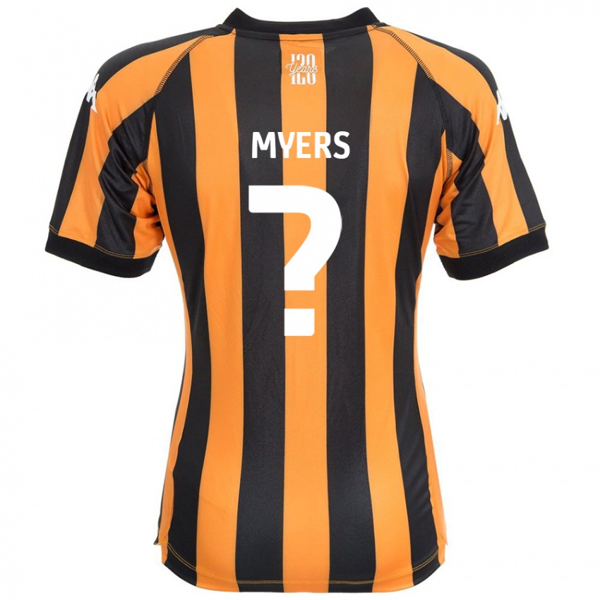 Niño Camiseta Zane Myers #0 Negro Ámbar 1ª Equipación 2024/25 La Camisa