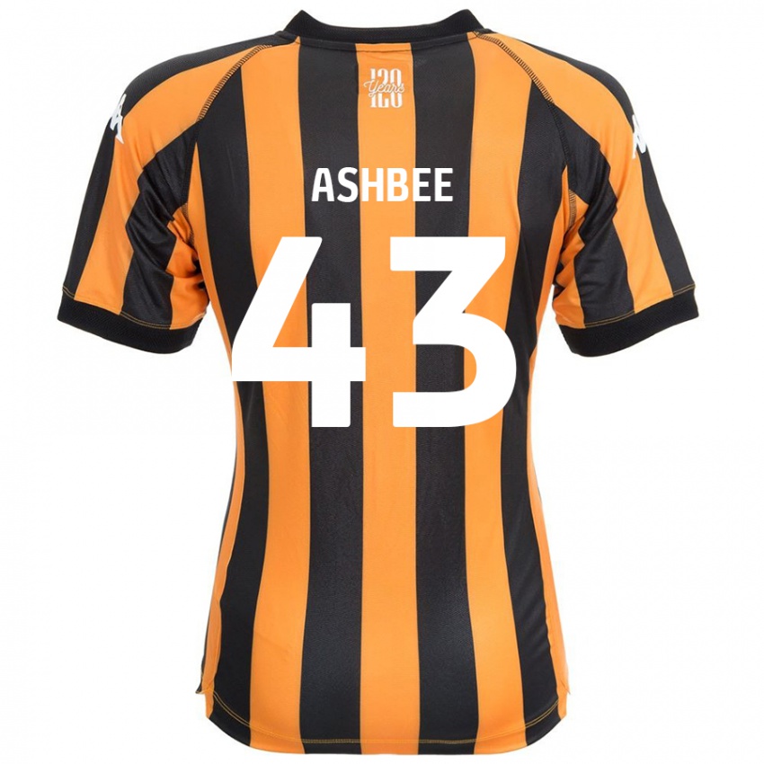 Niño Camiseta Stanley Ashbee #43 Negro Ámbar 1ª Equipación 2024/25 La Camisa